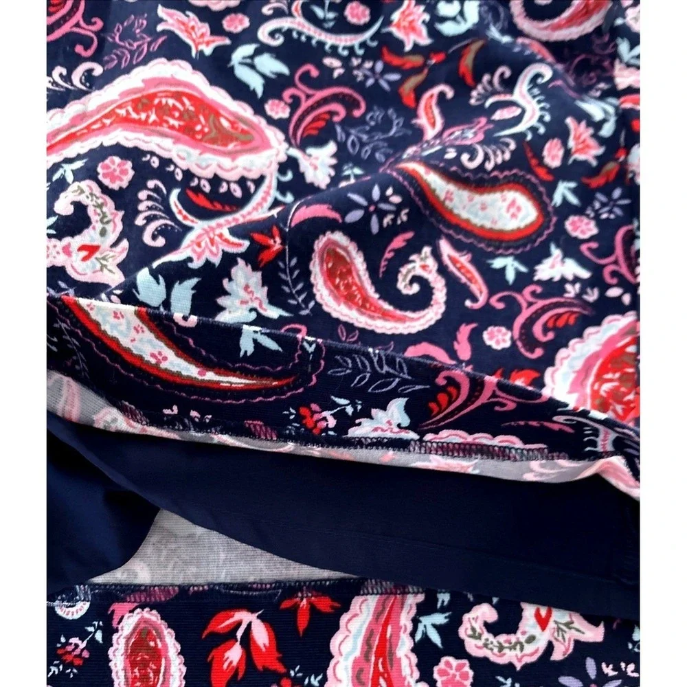 Talbots Paisley A-Line Skirt Women's Size 6P Multi Color Side Zip Lined Floral‎